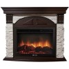 Портал Firelight Torre 25S (камень белый/шпон темный дуб)