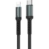 Кабель Borofone BU22 USB Type-C/Lightning (черный/серый)