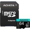 Карта памяти A-Data Premier Pro AUSDX64GUI3V30SA2-RA1 microSDXC 64GB (с адаптером)