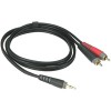 Кабель Klotz AY7-0100 Jack 3.5 - RCA (1 м, черный)