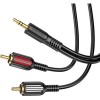 Кабель Borofone BL11 3.5 Jack - 2xRCA (1.5 м, черный)