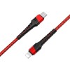 Кабель Borofone BU21 USB Type-C - Lightning (1.2 м, красный)