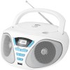 Портативная аудиосистема BBK BX180U (белый/голубой)