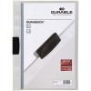 Папка пластиковая с клипом Durable Duraquick, А4, 20 л., толщина пластика 0,4 мм, серая