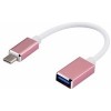 Адаптер USBTOP OTG USB3.1 Type-C – USB3.0 10 см (розовое золото)