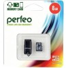 Карта памяти Perfeo microSDHC PF8GMCSH10CR 8GB (с кардридером)