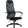 Кресло Metta S-BK 8, Pl тр/сечен (пластиковые ролики, черный)