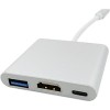 Адаптер USBTOP USB 3.1 Type-C - HDMI/USB Type-C/USB Type-A